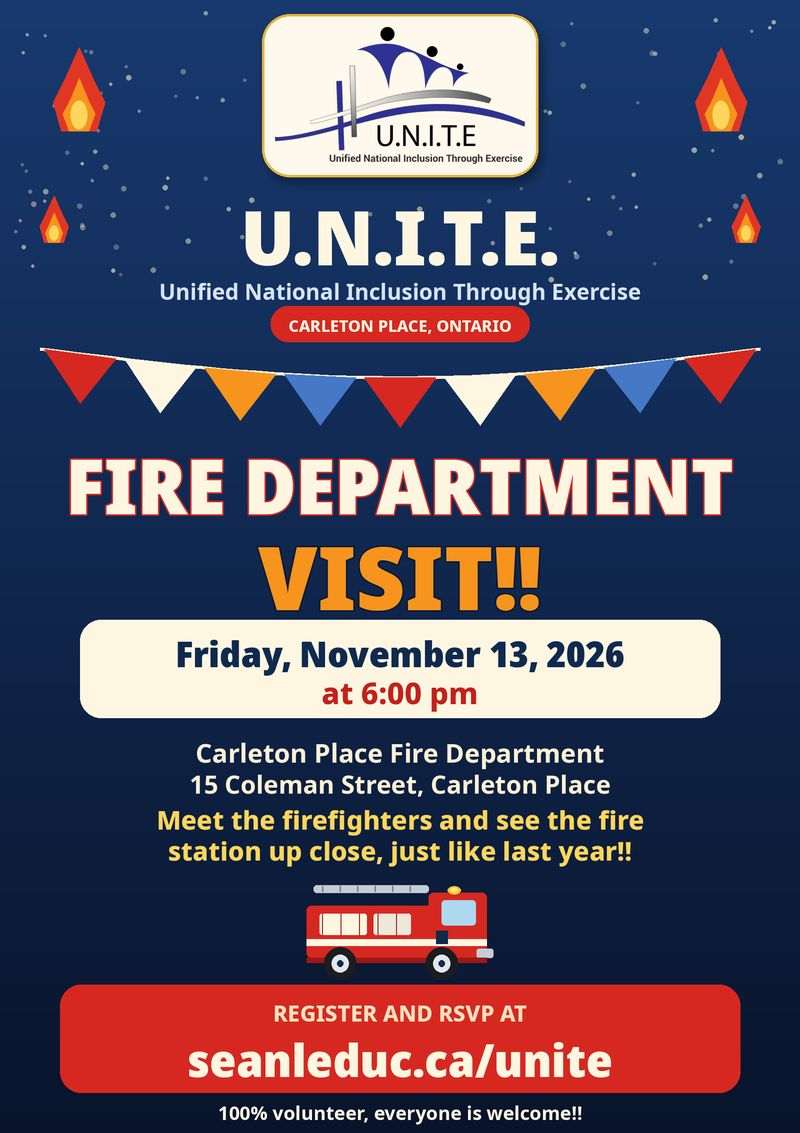 U.N.I.T.E. Fire Department Visit poster